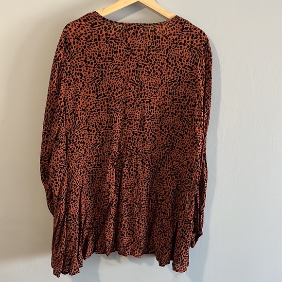 TORRID Cheetah Print Long Sleeve Tie Front Kimono size 3X - Picture 8 of 8